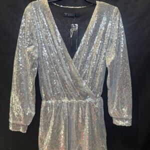 Lucky & Blessed Sequin Romper Size Small NWT